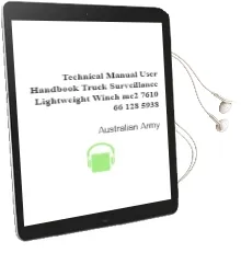 Technical Manual User Handbook Truck, Surveillance, Lightweight, Winch, mc2: 7610-66-128-5938 Audiobook download free by Australian Army